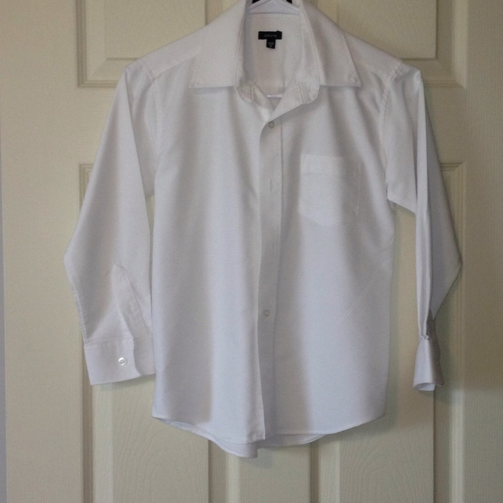 Boys white button down shirt